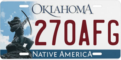 OK license plate 270AFG