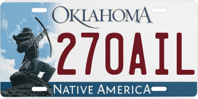 OK license plate 270AIL