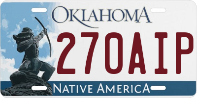 OK license plate 270AIP