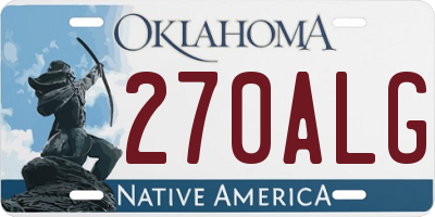 OK license plate 270ALG