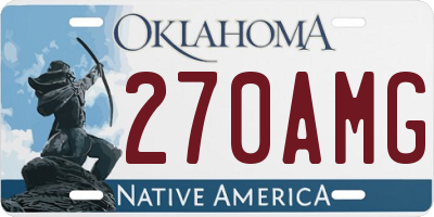 OK license plate 270AMG