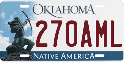 OK license plate 270AML