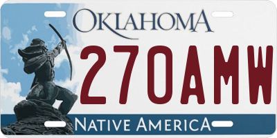OK license plate 270AMW