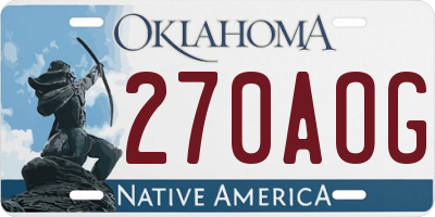 OK license plate 270AOG