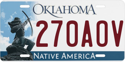 OK license plate 270AOV