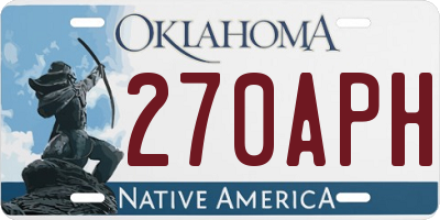 OK license plate 270APH
