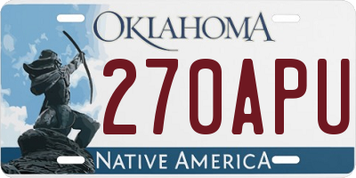OK license plate 270APU