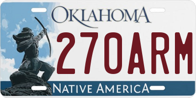 OK license plate 270ARM
