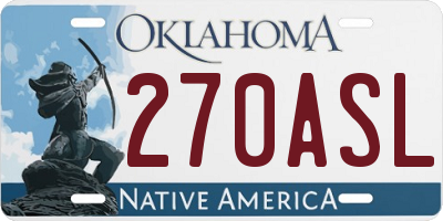 OK license plate 270ASL