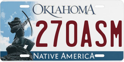 OK license plate 270ASM