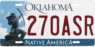 OK license plate 270ASR