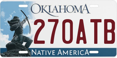 OK license plate 270ATB