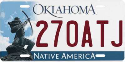 OK license plate 270ATJ