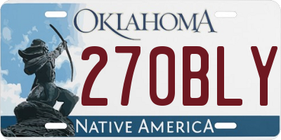 OK license plate 270BLY