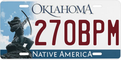 OK license plate 270BPM