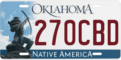OK license plate 270CBD