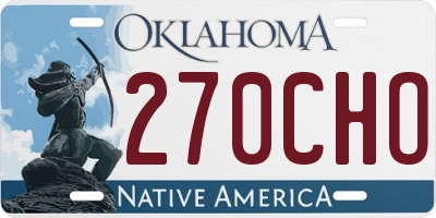 OK license plate 270CHO