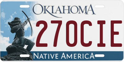 OK license plate 270CIE