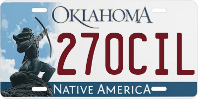 OK license plate 270CIL