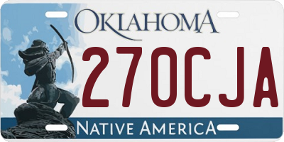 OK license plate 270CJA