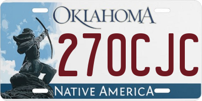 OK license plate 270CJC
