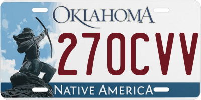OK license plate 270CVV