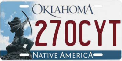 OK license plate 270CYT