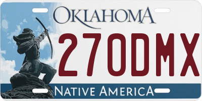 OK license plate 270DMX