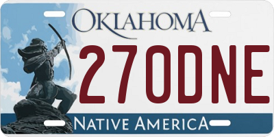OK license plate 270DNE