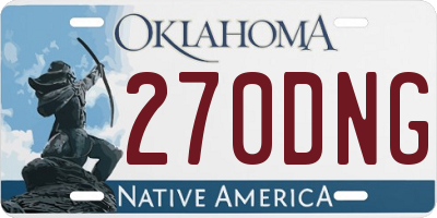 OK license plate 270DNG