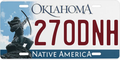 OK license plate 270DNH