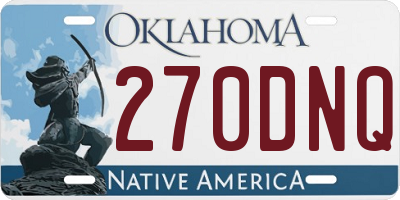 OK license plate 270DNQ