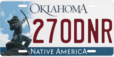 OK license plate 270DNR