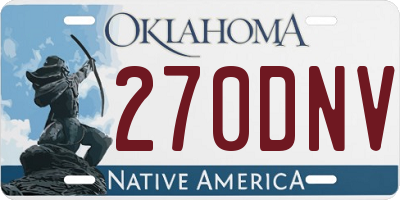 OK license plate 270DNV