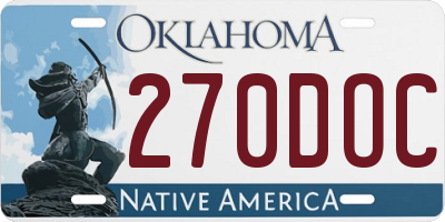 OK license plate 270DOC