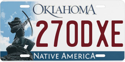 OK license plate 270DXE