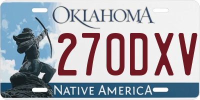 OK license plate 270DXV