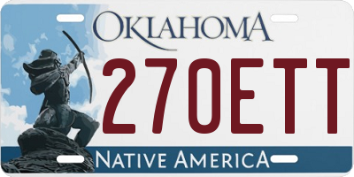 OK license plate 270ETT