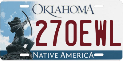 OK license plate 270EWL