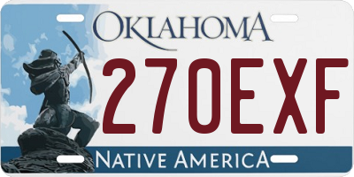 OK license plate 270EXF