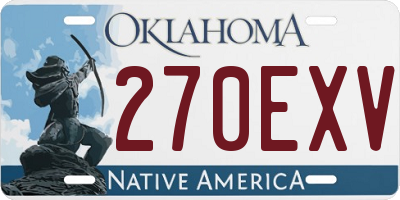 OK license plate 270EXV