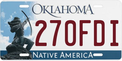 OK license plate 270FDI