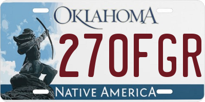 OK license plate 270FGR