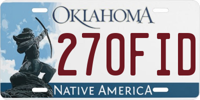 OK license plate 270FID