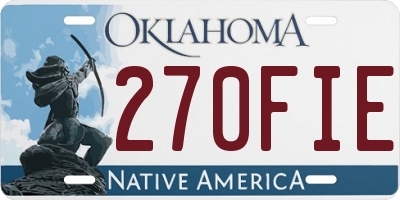 OK license plate 270FIE