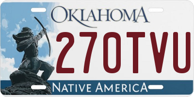OK license plate 270TVU