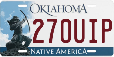 OK license plate 270UIP