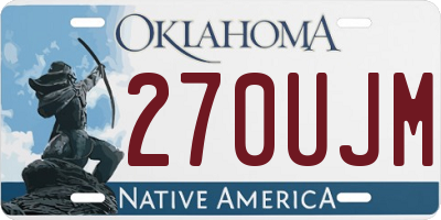 OK license plate 270UJM