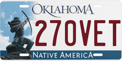 OK license plate 270VET