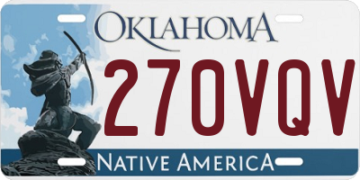 OK license plate 270VQV